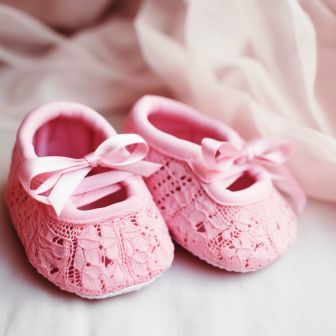 pink baby shoes